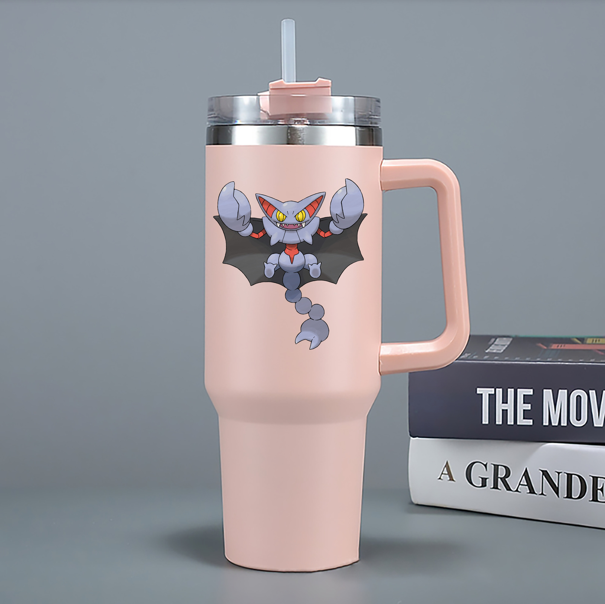 （画像用） ポケットモンスター Pokémon 1200mL車用タンブラー - クリスタルステッカー（プラスチックストロー付き）